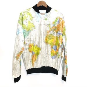 Vintage 80s Wearin' The World Map Tyvek Jacket